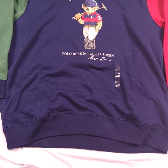 Polo Ralph Lauren Men's Big & Tall Polo Bear Player Colorblock Hoodie - Picture 3 of 6